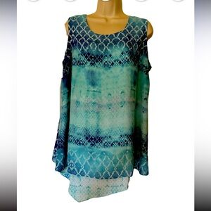 Style & Co. Sleeveless Blue Tunic